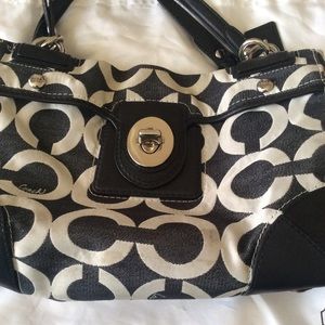 Authentic Coach Denim w/Logo Purse